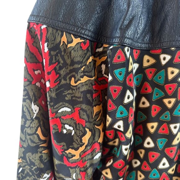 Vintage Pelle Leather & Fabric Bomber Jacket Men's L 90s Retro Streetwear - Picture 4 of 8